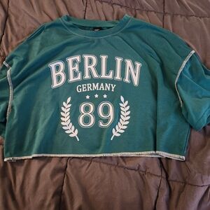 SHEIN Teal Stretch Tank Top